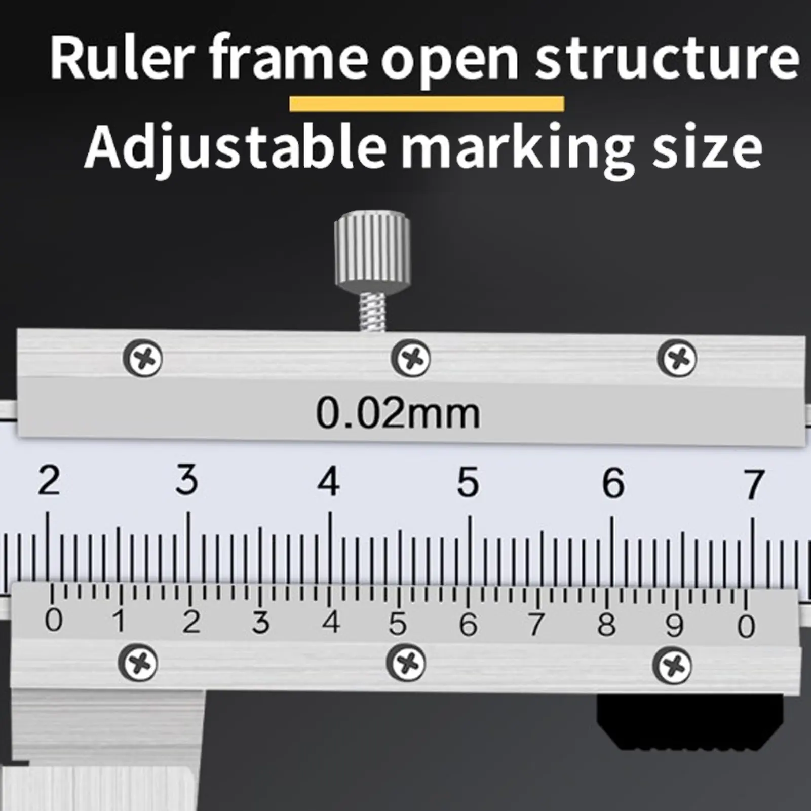 Stainless Steel Vernier Caliper Vernier Caliper 6in 0-150mm Large Measuring Faces Stainless Steel Industrial Measuring Tool