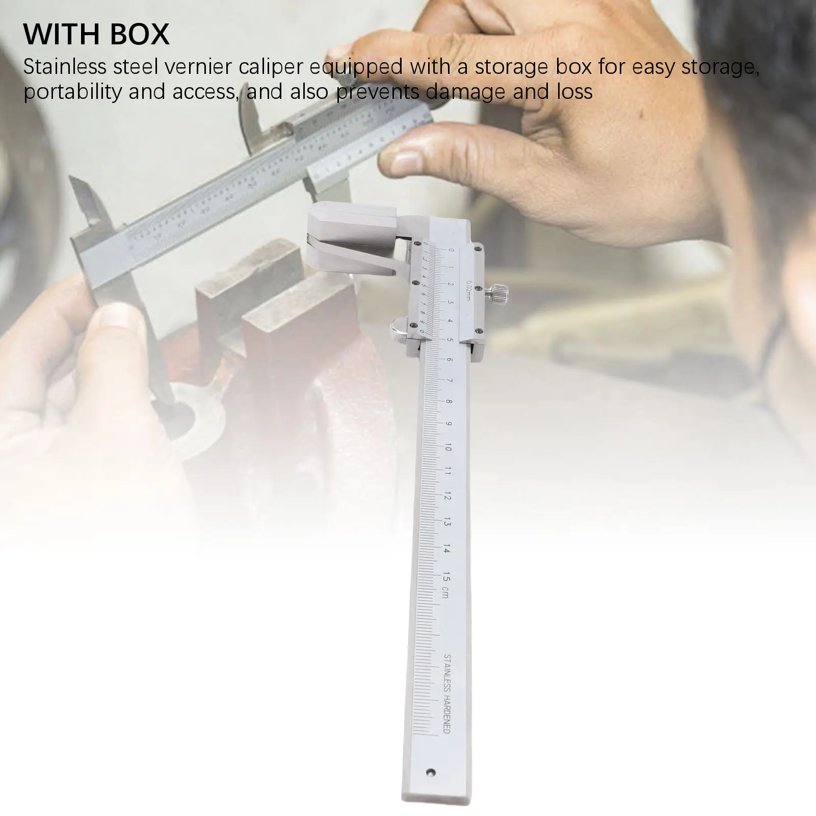 Stainless Steel Vernier Caliper Vernier Caliper 6in 0-150mm Large Measuring Faces Stainless Steel Industrial Measuring Tool