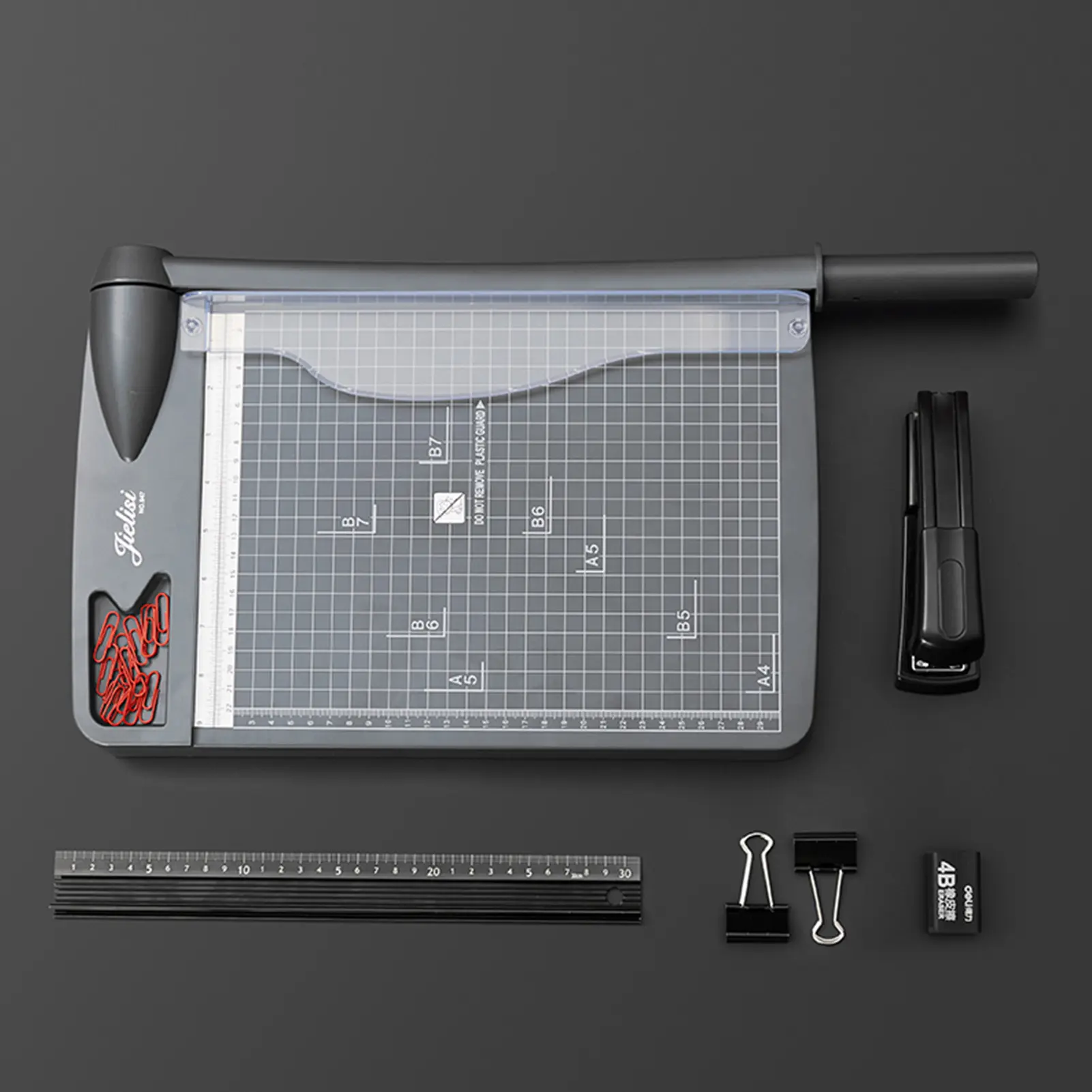 Mini Paper Trimmer Guillotine Cutter A4 Cut Length Desktop Paper Cutting Machine with Security Cutter Head for Craft Paper Photo