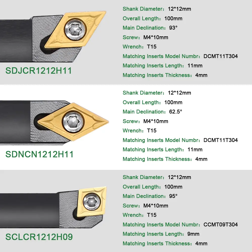 Multifunctional  Carbide Inserts Holder Boring Bar With Wrenches For Lathe Turning Tools Inserts Turning Tools