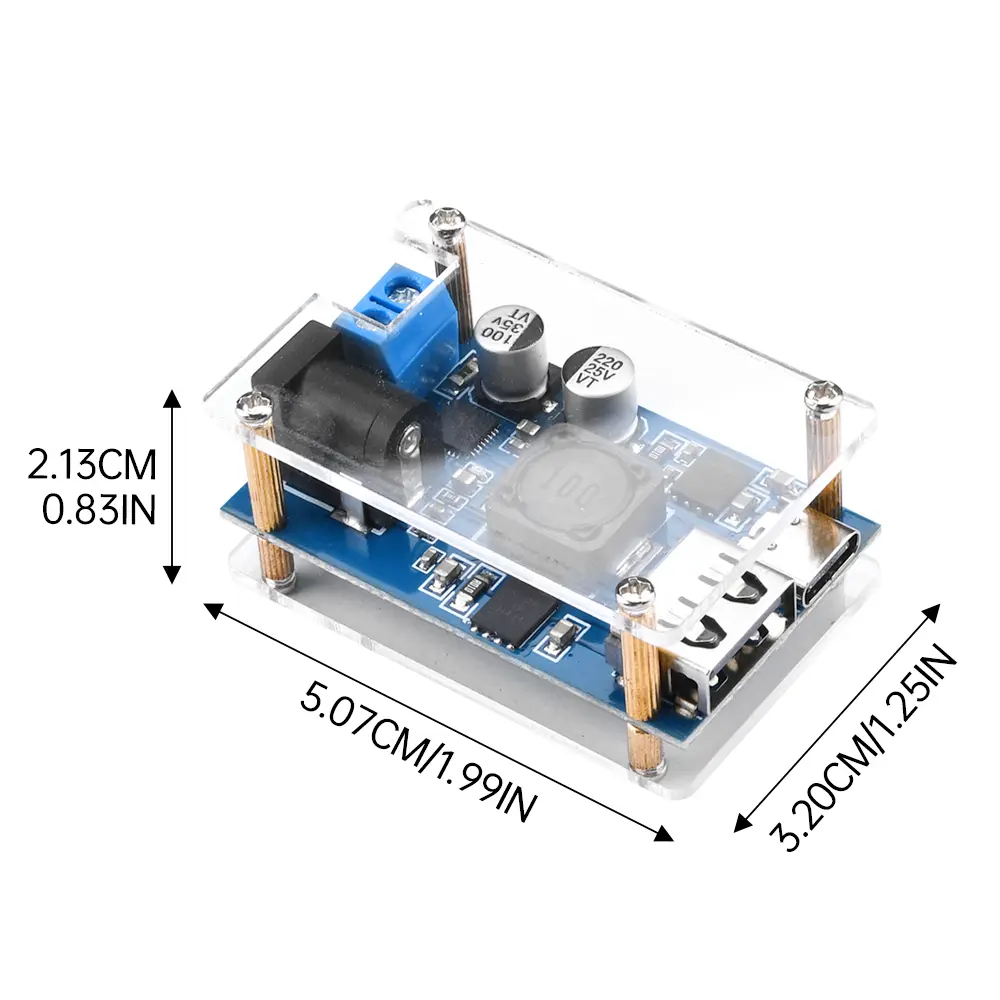 DC-DC Step Down Charging Module DC 8.2V-32V to 3V-20V Buck Converter QC PD PPS FCP/AFC/FSCP/VOOC Fast Charge Board USB Type-C