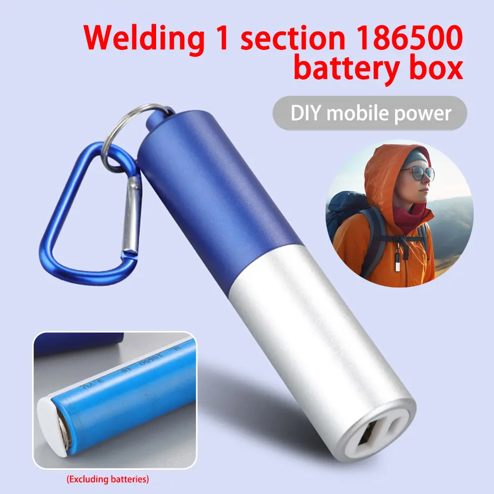 1 Slot 18650 Power Bank Case DIY 1*18650 Battery Storage Boxes Welding Free Mobile Power Supply Housing Battery Cases Holder 5V