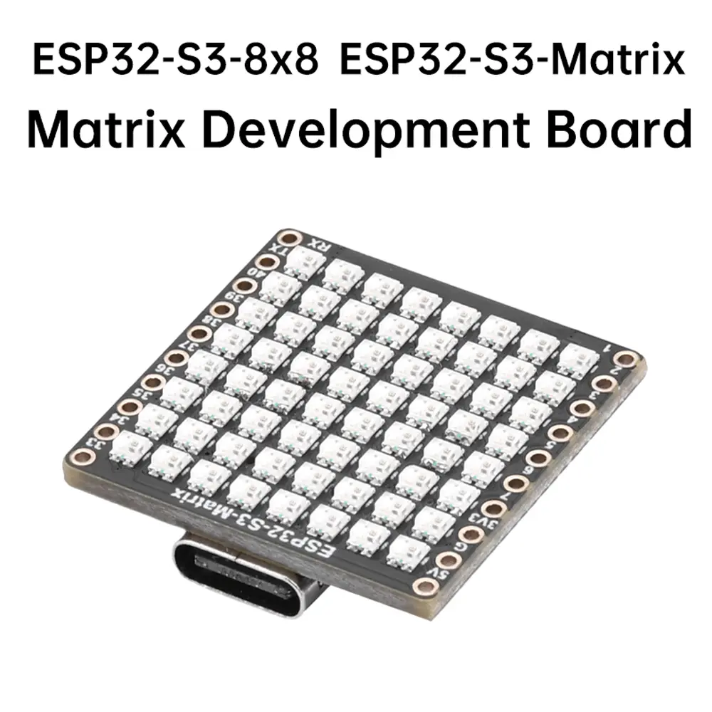 ESP32-S3-Matrix Mini Development Board Onboard 8x8 RGB LED Matrix WIFI Bluetooth Module BLE5 ESP32 ESP32-S3FH4R2 Type-C