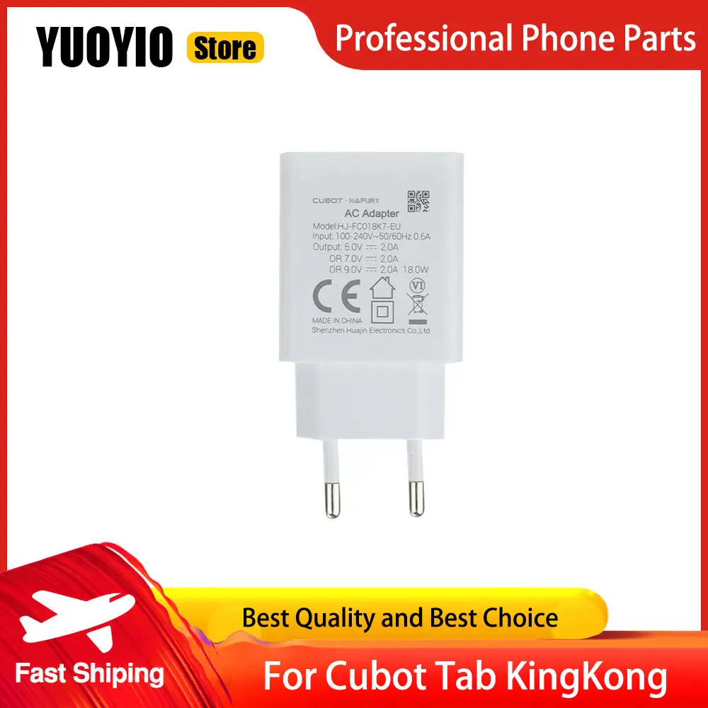 100% Original New Charger Official For Cubot Tab KingKong Quick Charging Adapter + USB Cable Data Line Charger