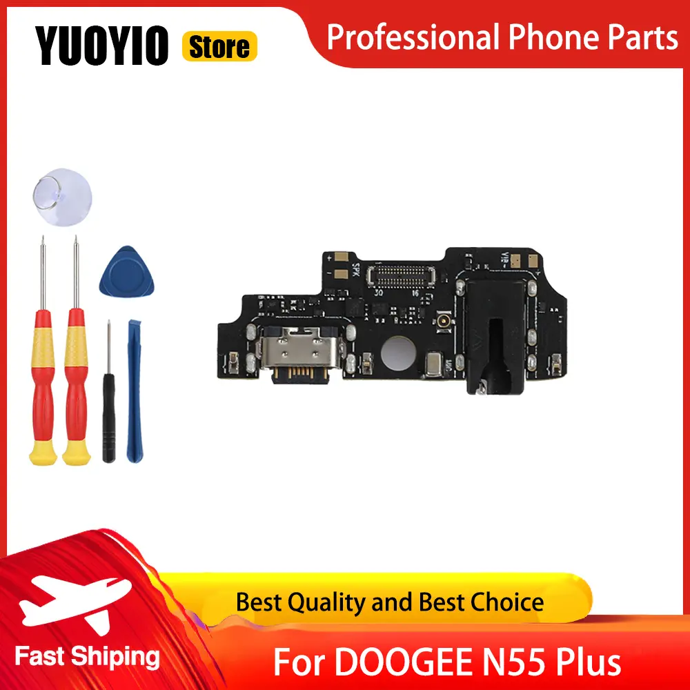 USB Plug Charge Board For DOOGEE N55 N55 Pro N55 Plus N55 S Flex Cables Charging Module Perfect Replacement Parts Free Tools