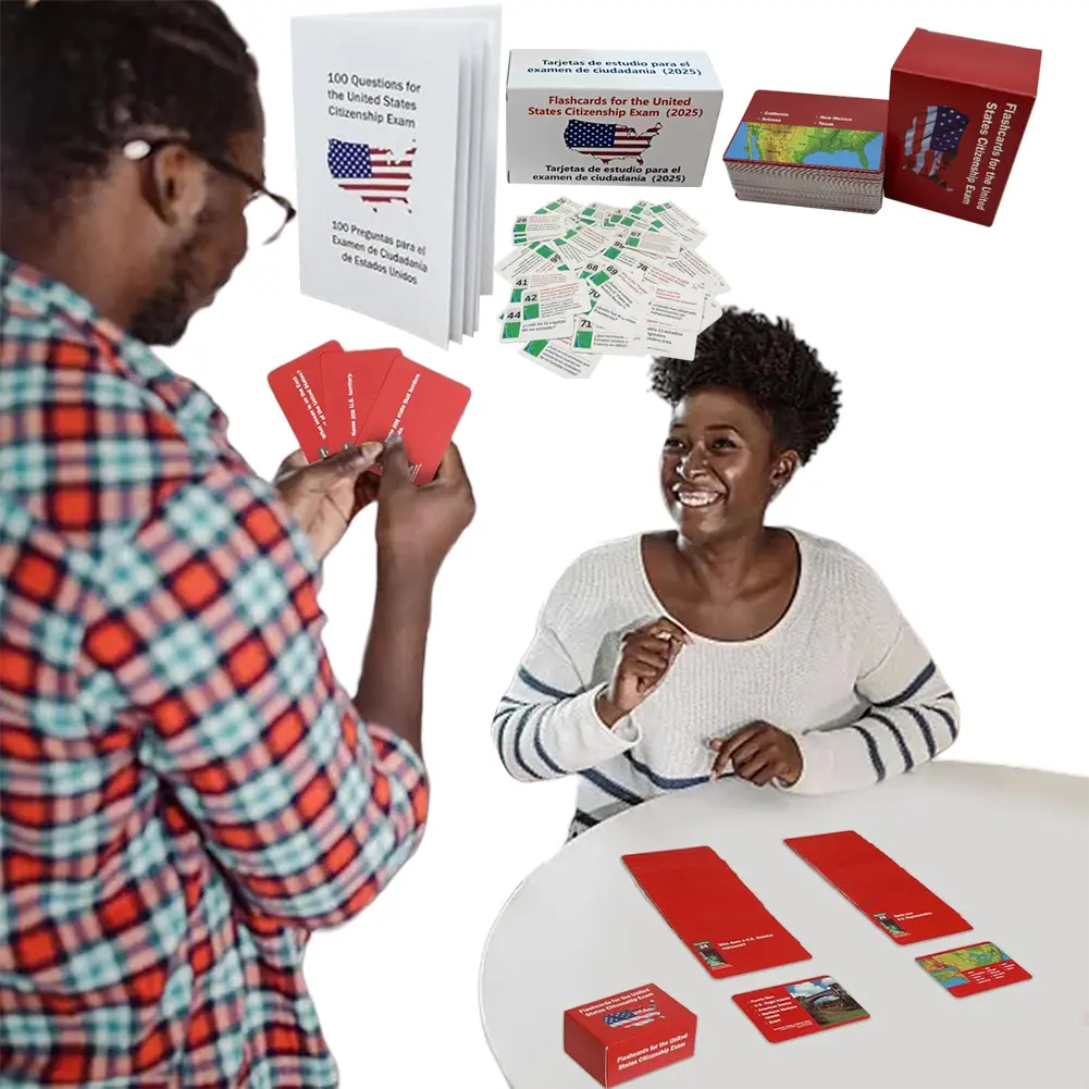 100 USCIS Questions and Answers Flashcards Naturalization Study Guide for The US Citizenship Naturalization Test
