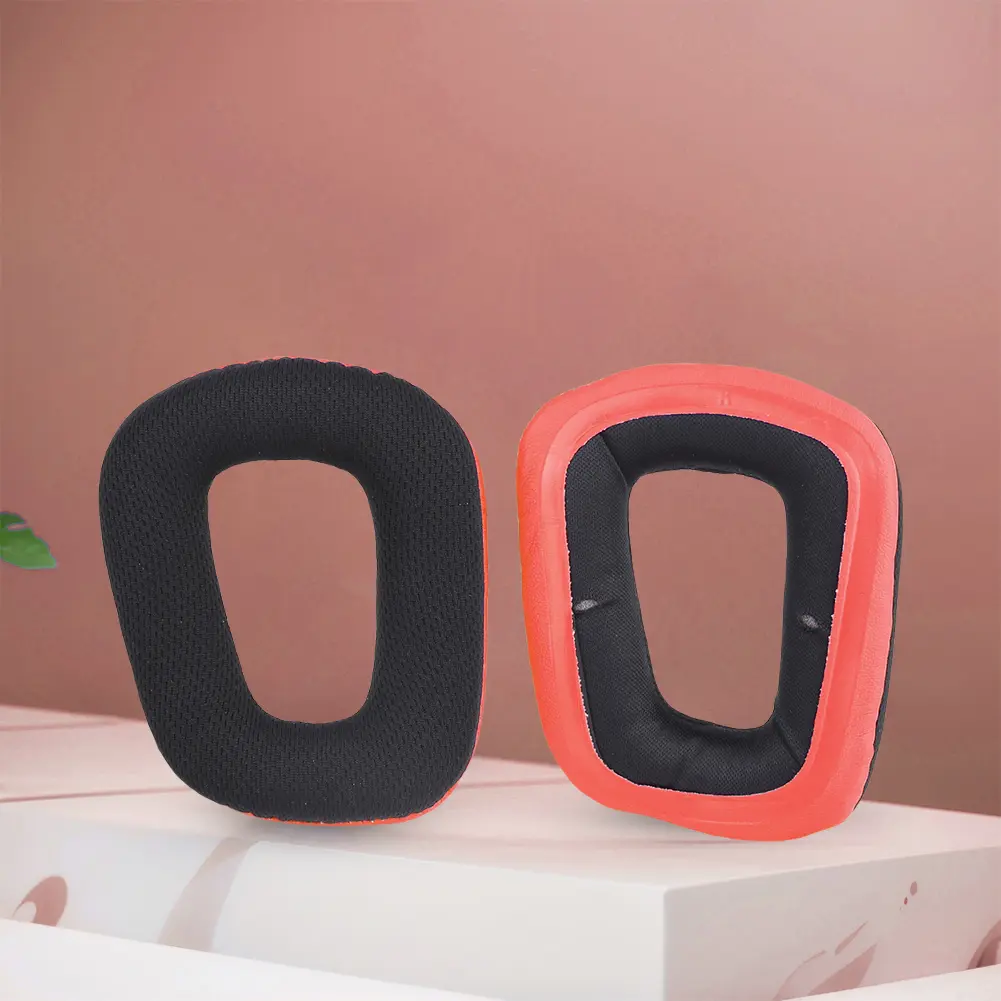 1 Pair Replacement Ear Cushion Memory Foam Earmuffs Protein Leather/Mesh Fabric Ear Cups Cover for Logitech G331 G231 G431 G432