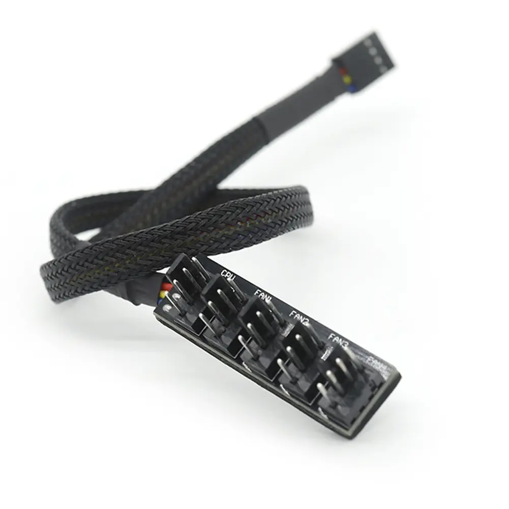 40cm 1 to 5 4-Pin Chassis Cooler Power Cable Adapter Fan CPU HUB Splitter PC Case Cooler Power Cable Adapter