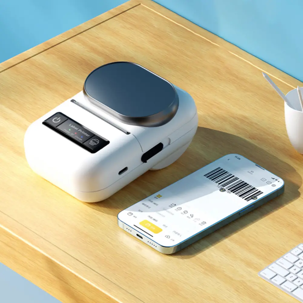 Wireless Mini Pocket Label Maker Machine Rechargeable Bluetooth-Compatible 5.0 Direct Thermal Printer for Organizing Office Home