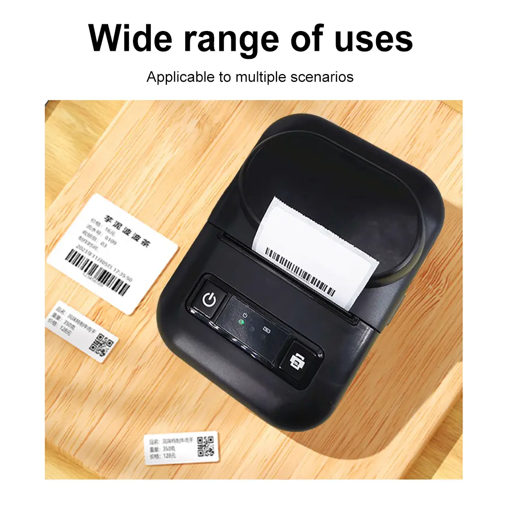 Wireless Mini Pocket Label Maker Machine Rechargeable Bluetooth-Compatible 5.0 Direct Thermal Printer for Organizing Office Home