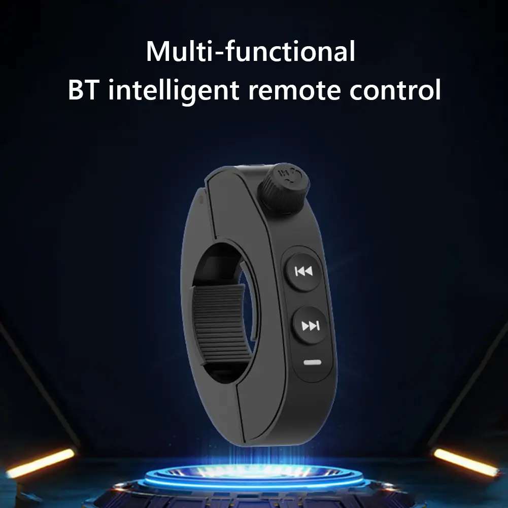 Bluetooth-compatible Motorcycle Remote Control 70mAh Battery Steering Wheel Control Button Waterproof for Car Bike Motorcycle