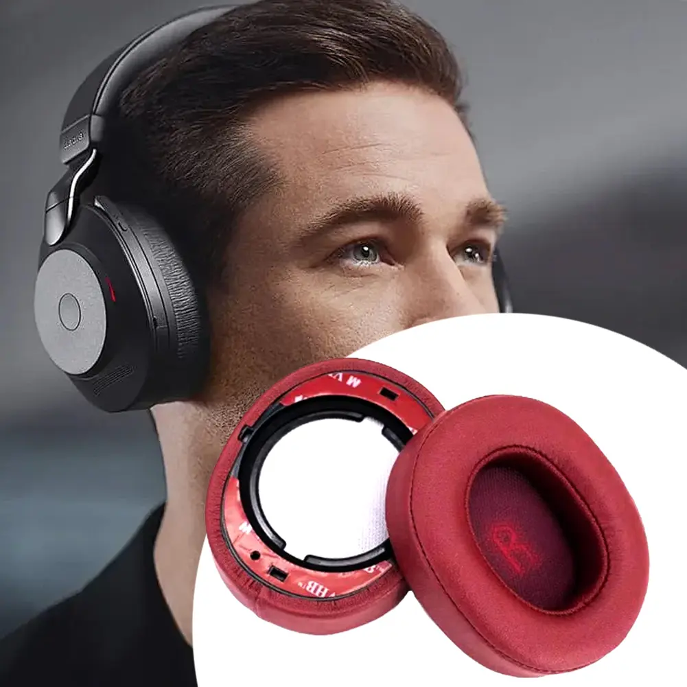 1 Pair Replacement Earpads Ear Pads Protein Leather Ear Cushions Covers Headset Ear Cushions for JBL E55BT Headset