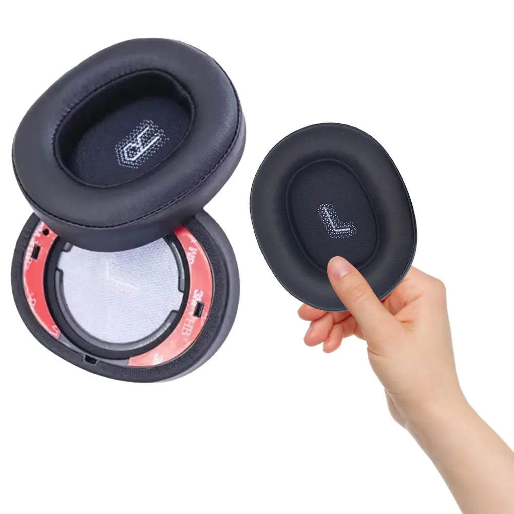 1 Pair Replacement Earpads Ear Pads Protein Leather Ear Cushions Covers Headset Ear Cushions for JBL E55BT Headset