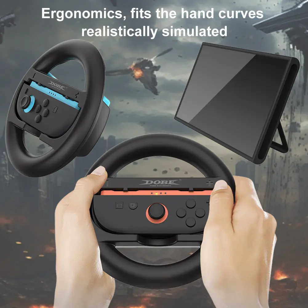 2Pcs Racing Steering Wheels for Switch 2 Handle Grips Handle Stand Holder Racing Game Wheel for Nintendo for Switch 2 Controller