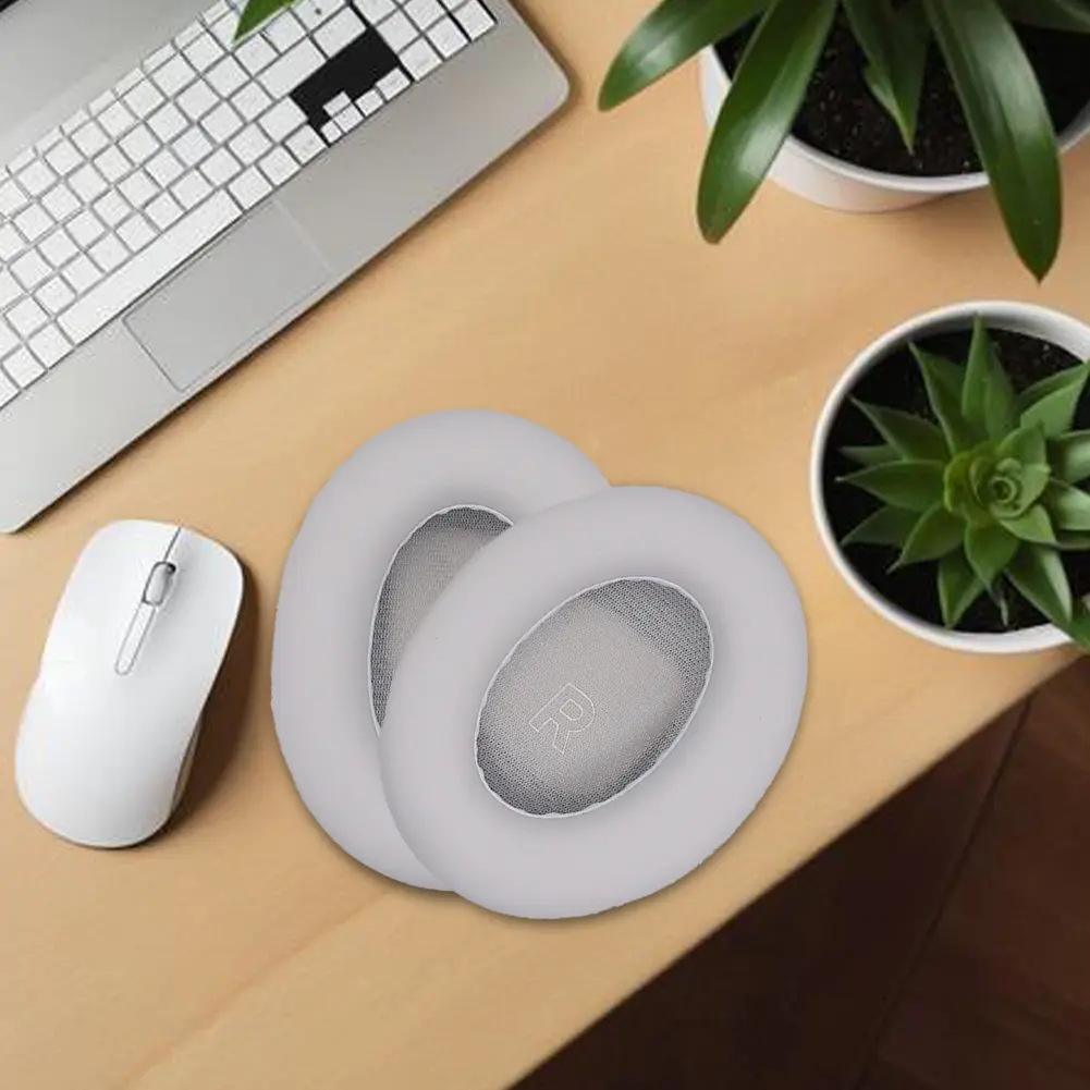 Ear Pads Cushions Protein Leather Soft Foam Cushion Cover Ear Cups Repair Parts for Bose QuietComfort Ultra QC Ultra Headphones