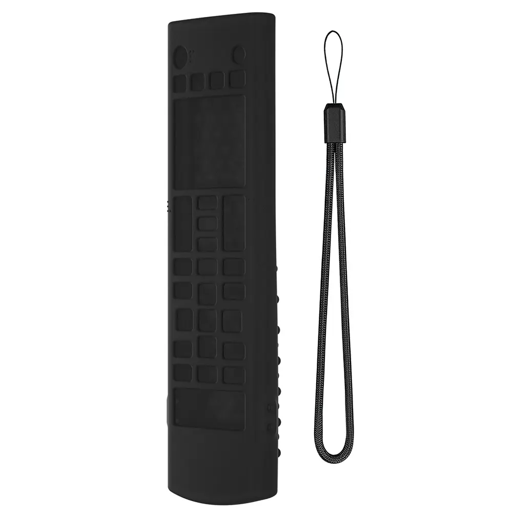 Silicone Case Protective Cover with Lanyard TV Remote Control Case Anti-slip Shockproof for LG TV Remote AKB75095307 AKB76040302