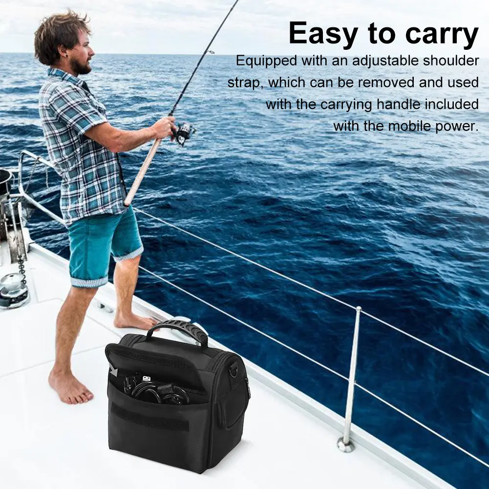 Carrying Case for Anker 521 Portable Power Station Travel Storage Bag Protective Case Organizer Bag with Shoulder Strap & Handle