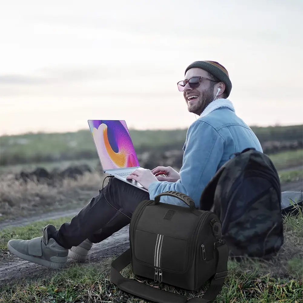 Carrying Case for Anker 521 Portable Power Station Travel Storage Bag Protective Case Organizer Bag with Shoulder Strap & Handle