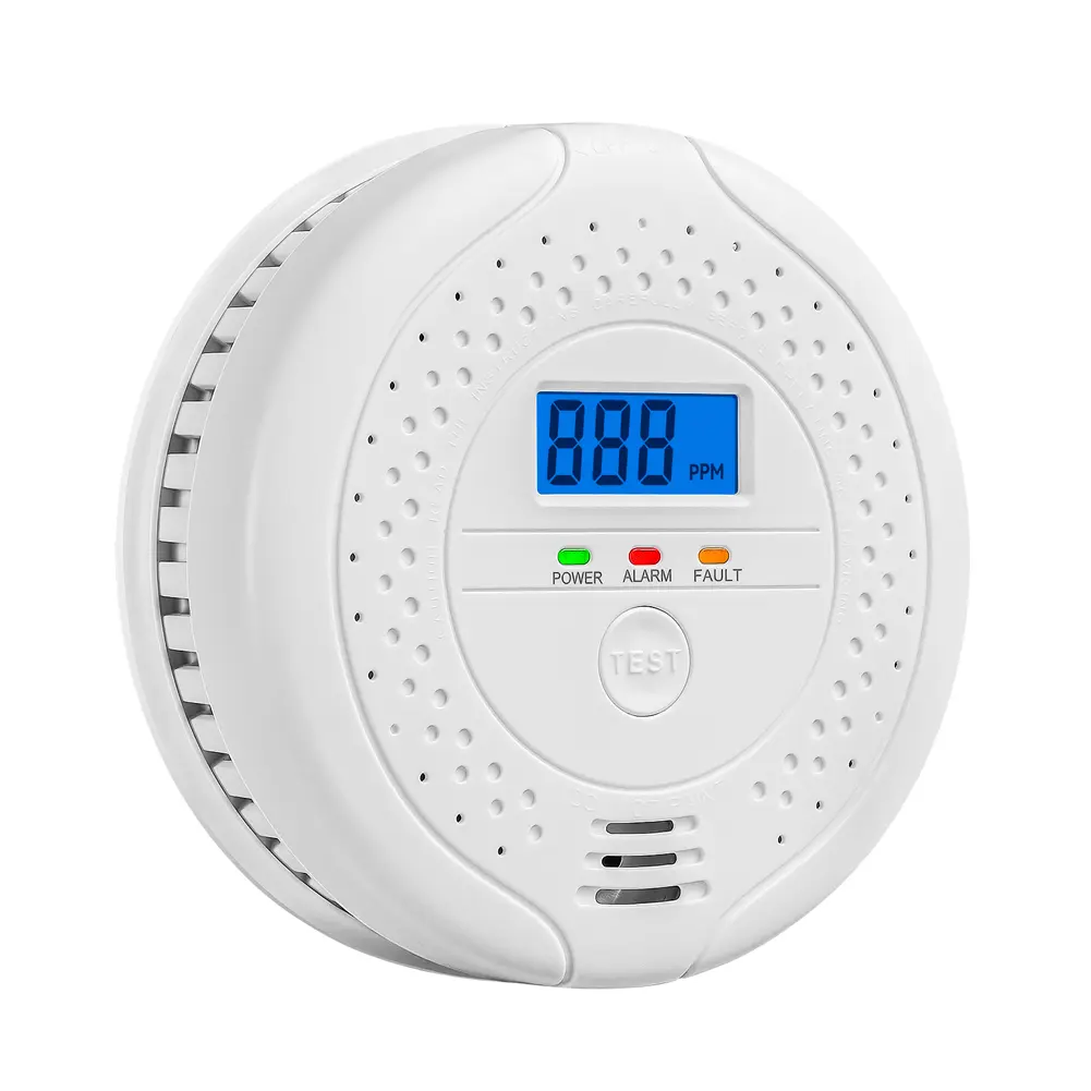 Digital CO Alarm Audible and Visual Alarm Battery Powered CO Gas Monitor Alarm Detector Portable CO Detector for Home Warehouse