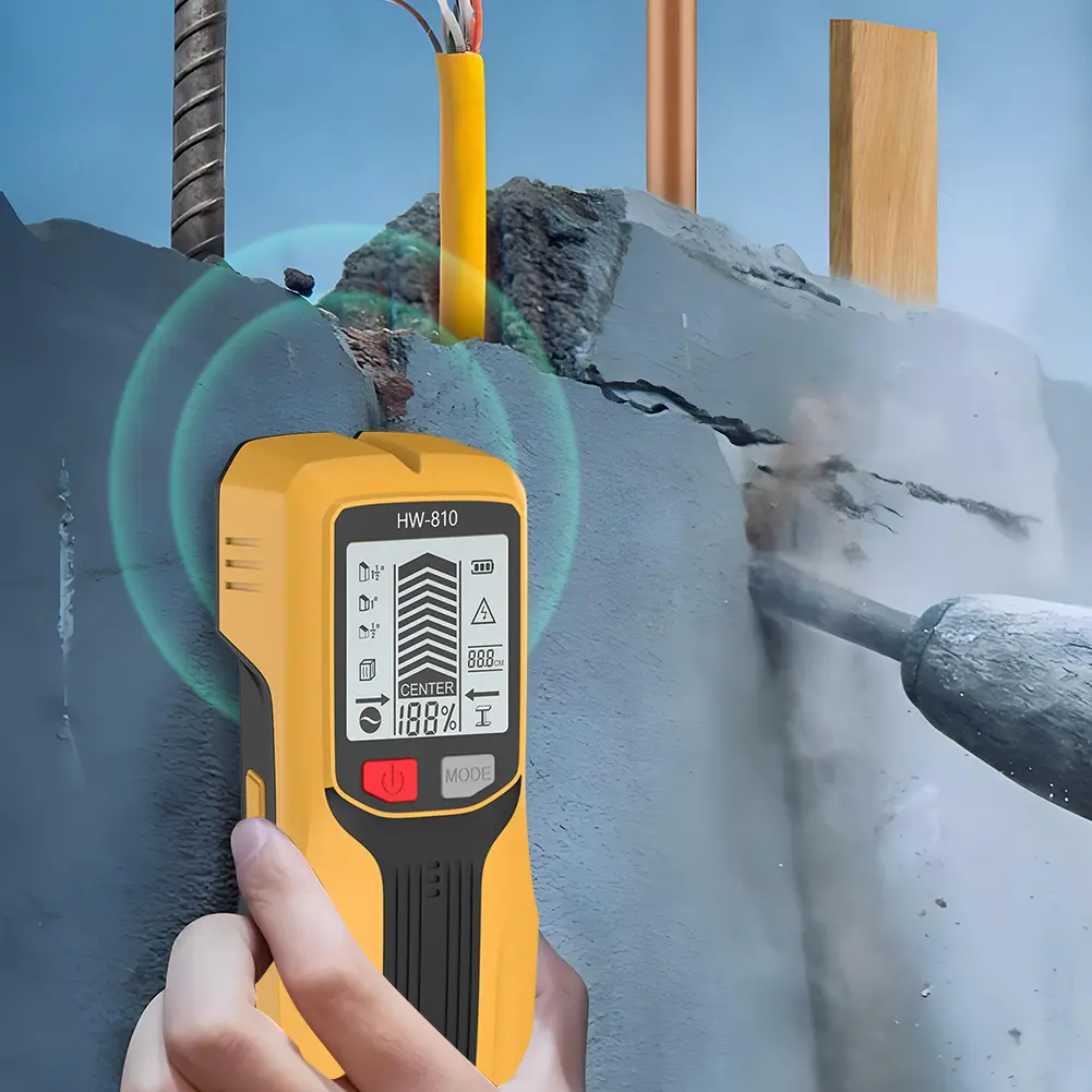 6 in 1 Smart Stud Finder Wall Scanner Stud Finder Tool Electric Wall Scanner Sensor for Wood Magnetic Metal AC Wire Finding