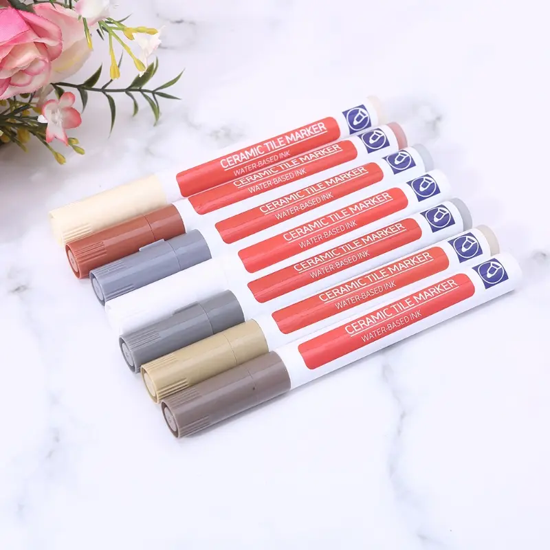 Tile Paint Marker Floor Paint Maker Grout Pen Tile Grout Colorant Long Lasting Ink Non-toxic for All Types of Tiles
