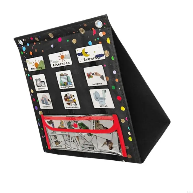 LXAA Daily Routine Pocket Chart for Kids Toddler Responsibility Behavioral Aid Tool