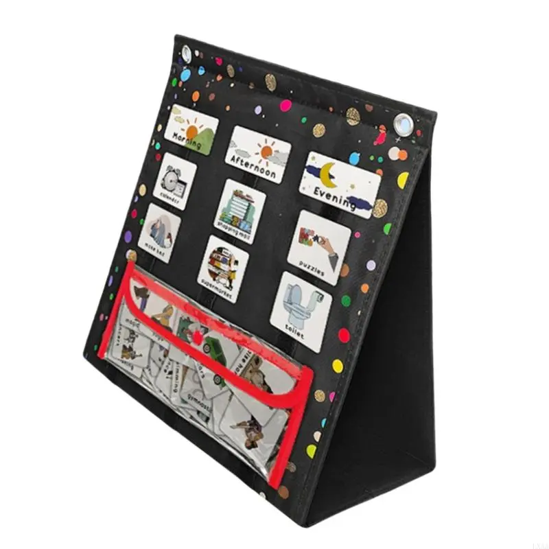 LXAA Daily Routine Pocket Chart for Kids Toddler Responsibility Behavioral Aid Tool