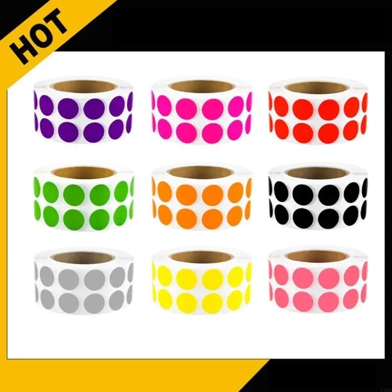 LXAA Colored Dot Sticker Circle Color Coding Labels Colorful Coding Label Sticker School Office Supplies for Student