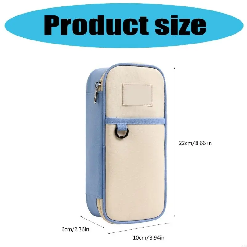 LXAA High Capacity Pen Pencil Bag Marker Organiser Pouches Art Supplies Storage Bag