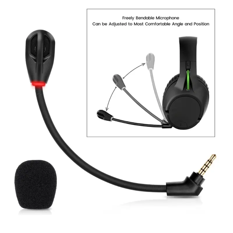 Micphone Replacement Mic Headset 3.5mm Microphone Boom for HYPERX Cloud Flight