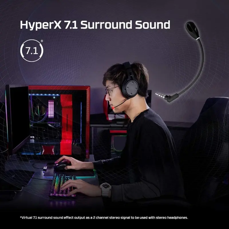 Micphone Replacement Mic Headset 3.5mm Microphone Boom for HYPERX Cloud Flight