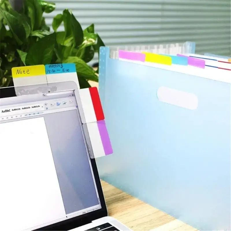 LXAA 1 Set Colorful Page Markers Simple Index Tabs Writable Book Tabs