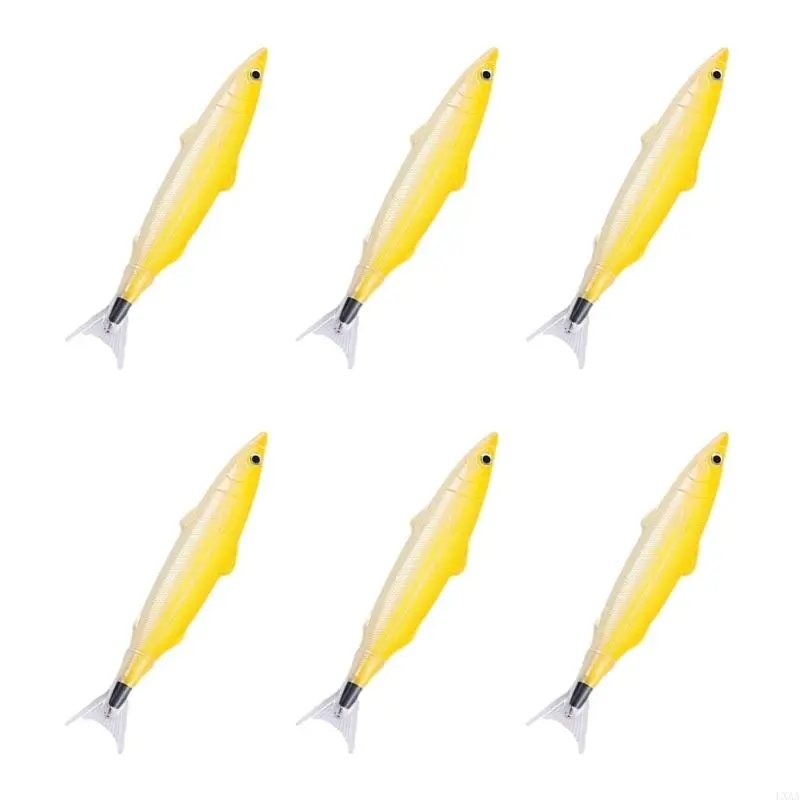 LXAA 6Pcs Funny Fish Ballpoint Pen Sea Creature Ballpoint Pen for Writing 0.5mm