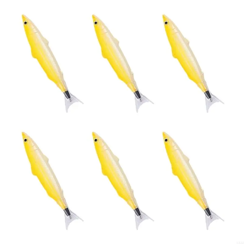 LXAA 6Pcs Funny Fish Ballpoint Pen Sea Creature Ballpoint Pen for Writing 0.5mm