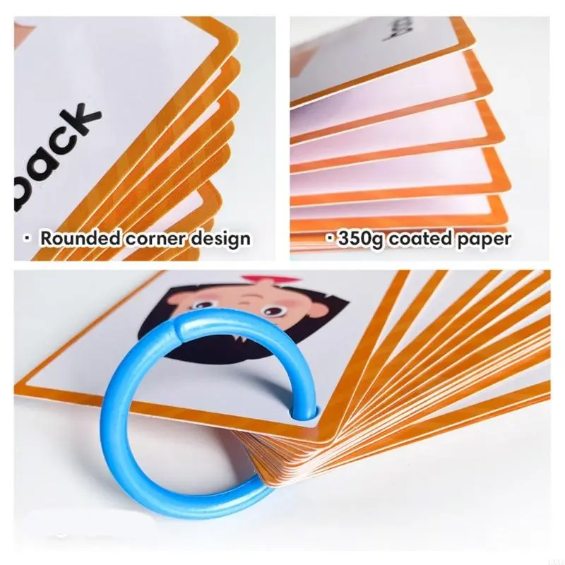 LXAA Vocabulary Building Flashcards Kids Early Learning Word Card Classroom Teaching Tool For Toddler Preschoolers Ages 3-8