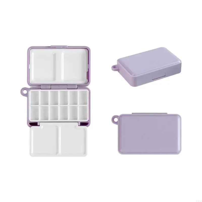 LXAA Watercolor Paint 12 Well Folding Paint Case Portable Paint Mixing Tray