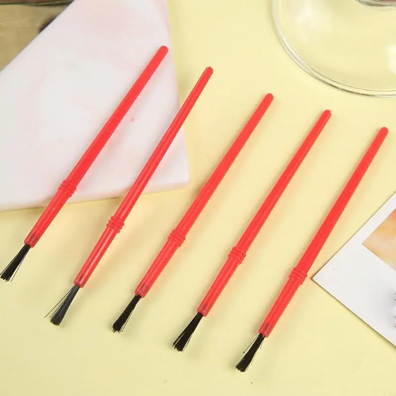 LXAA 4Inch Small Art Brush for Kid Student Oil Acrylics Watercolor Gouache Painting