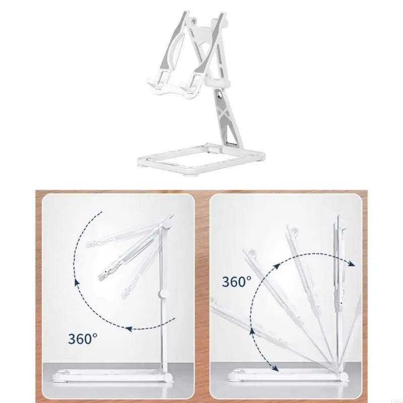 LXAA Height Adjustable Foldable Stand Phone Cradle Built in Wireless Charging Slot