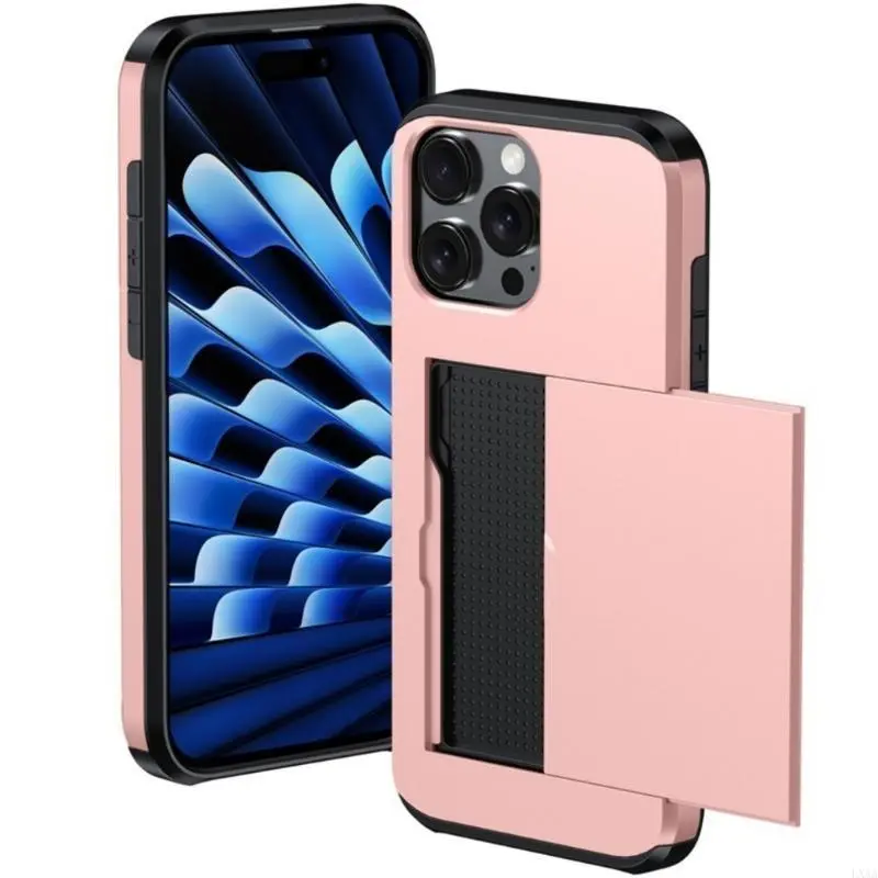 LXAA Phone Case Housing with Card Slot Double Layer Shock Absorption for Everyday Use