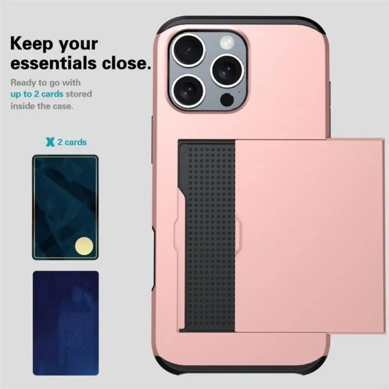 LXAA Phone Case Housing with Card Slot Double Layer Shock Absorption for Everyday Use
