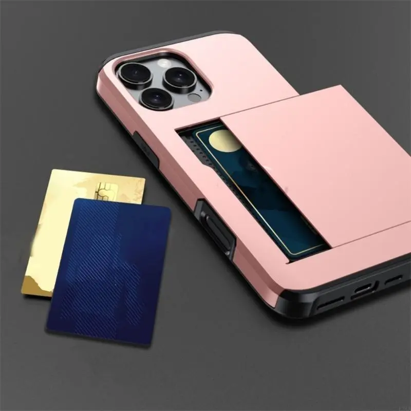 LXAA Phone Case Housing with Card Slot Double Layer Shock Absorption for Everyday Use