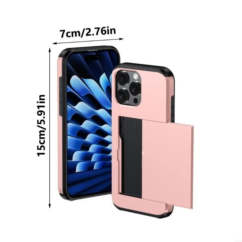 LXAA Phone Case Housing with Card Slot Double Layer Shock Absorption for Everyday Use