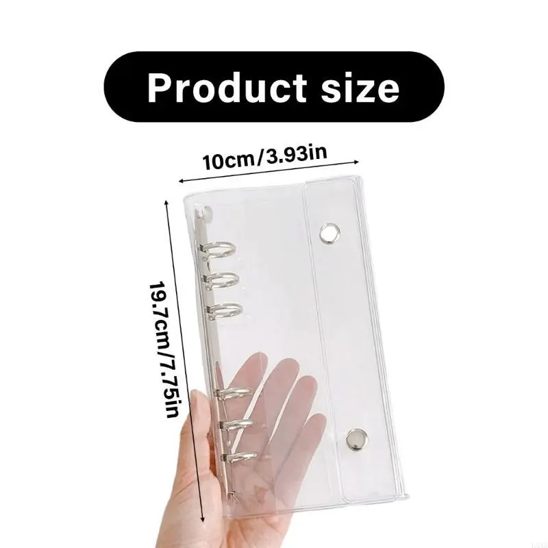 LXAA 10Pieces 6 Hole Punched Pocket OR 6 Rings PVC Card Folder Covers for Photocard