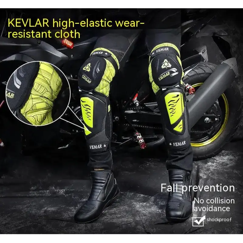 Breathable Motocross Knee Pads Hard Shell Protective Anti-Fall Motorcycle Riding Gear for Men Women Summer Off-Road Kneepad