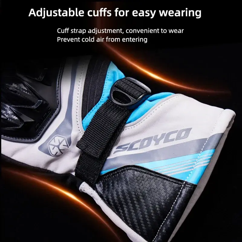 SCOYCO Full Finger Motorcycle Gloves Autumn Winter Warm Motocross Riding Glove Men Women Anti-fall Wear-resistant Moto Luvas