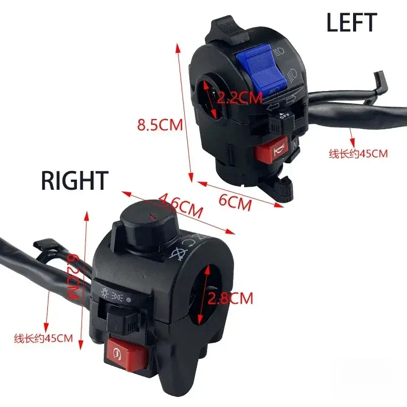 Motorcycle Riding Handle Block Switch Right and Left Handlebar Headlight Kill Assembly for Storm Prince 150 Modified Moto Parts