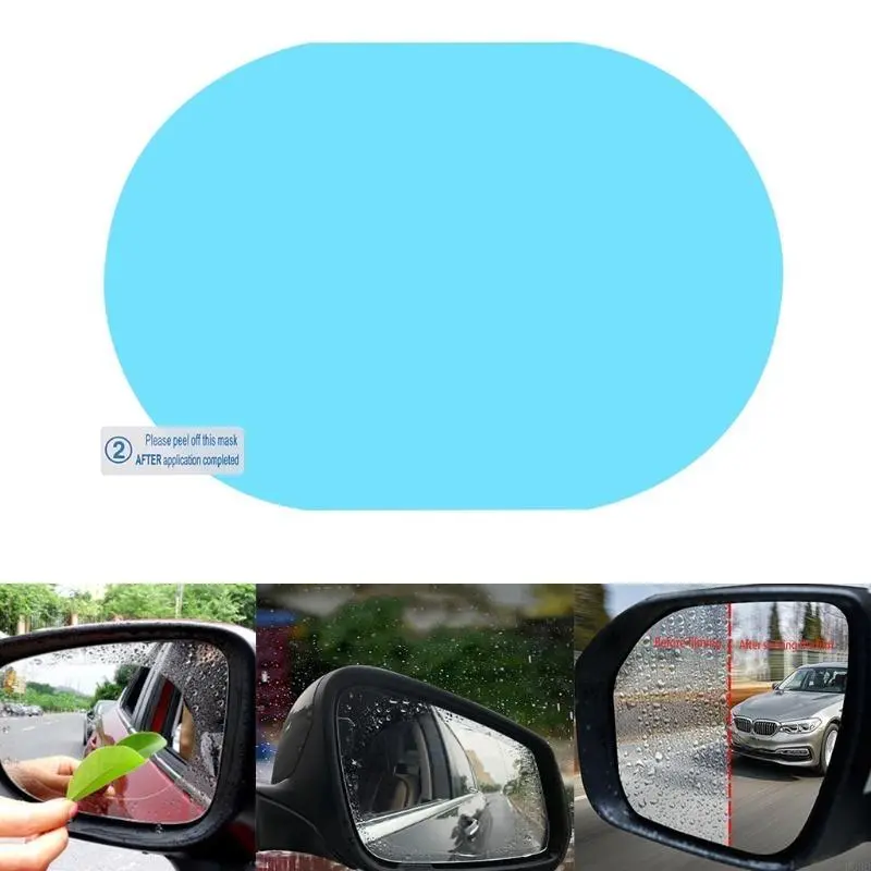 R53D 4 Pcs Car Rainproof Film Car Rearview Mirror Protective Rain-proof Anti Fog Waterproof Film Sticker