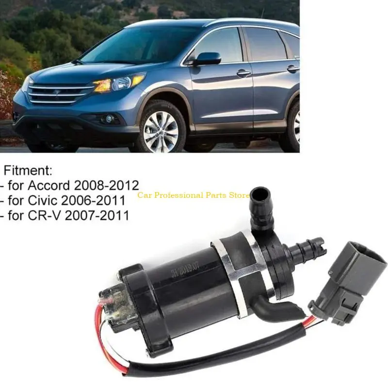R53D 76806SNBS01 2 Pins Car Windshield Headlight Washer Motor for CR-V