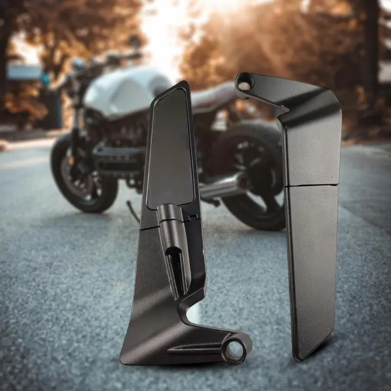 R53D Aluminum Motorcycle Side Mirrors Aerodynamic Design Motorcycle Rearview Mirrors Quick Installation for Modification