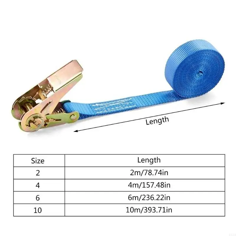 R53D Roof Rack Strap Lashing Straps for Load Securing Ratchet Strap